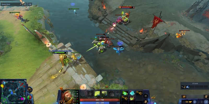 Đối kháng 5v5 thú vị trong game Dota 2